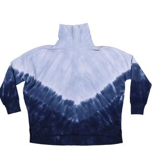 NWT VS PINK Sweatshirt Turtleneck Tunic Pullover (Blue Ombre) size small
